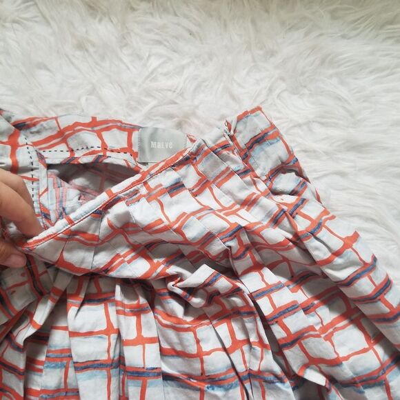 Anthro Maeve Assymetrical Pleated Midi Skirt 2 - Picture 9 of 9